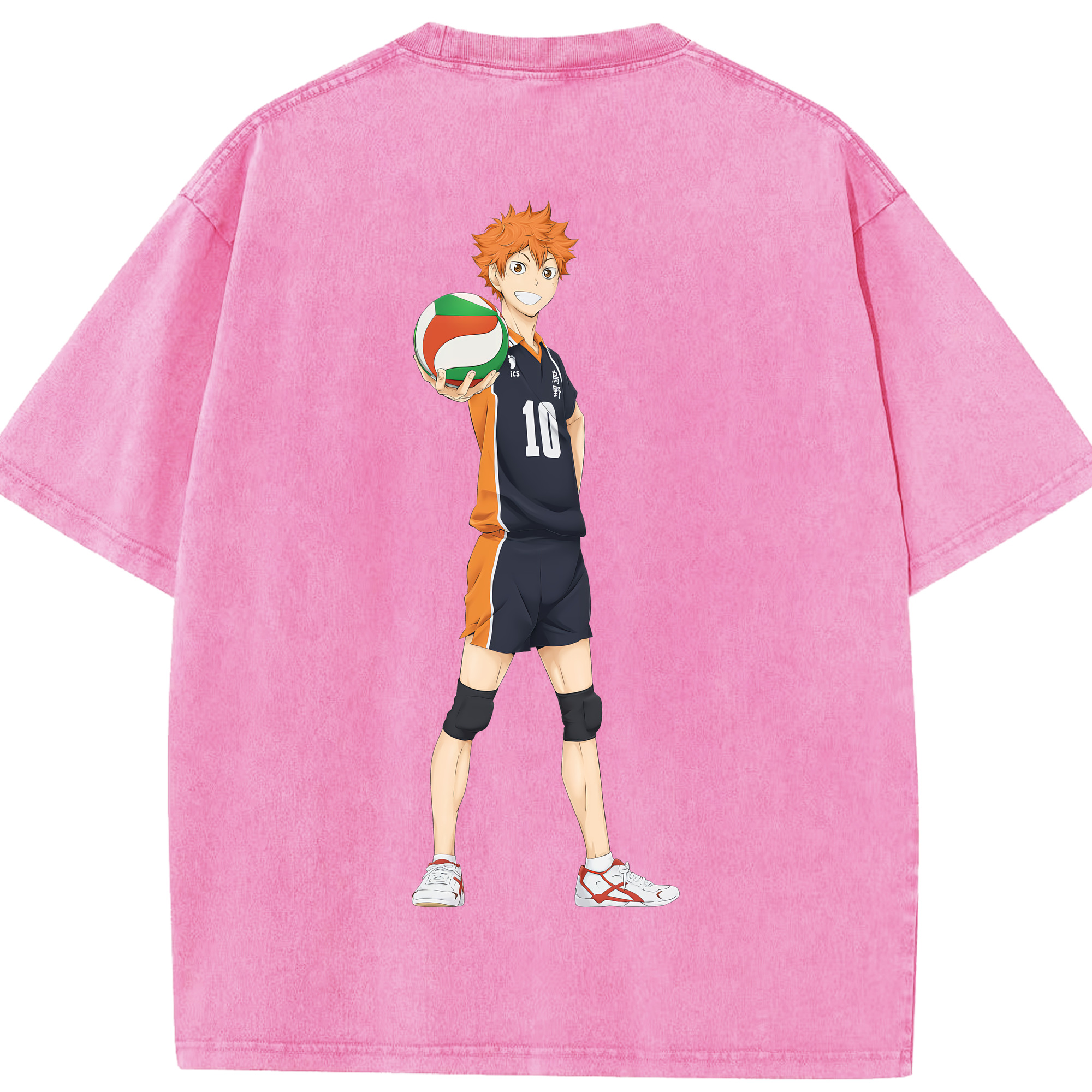 （画像用） ハイキュー!! Haikyu!! 綿100% ヴィンテージ風 半袖Tシャツ（背面プリント）
